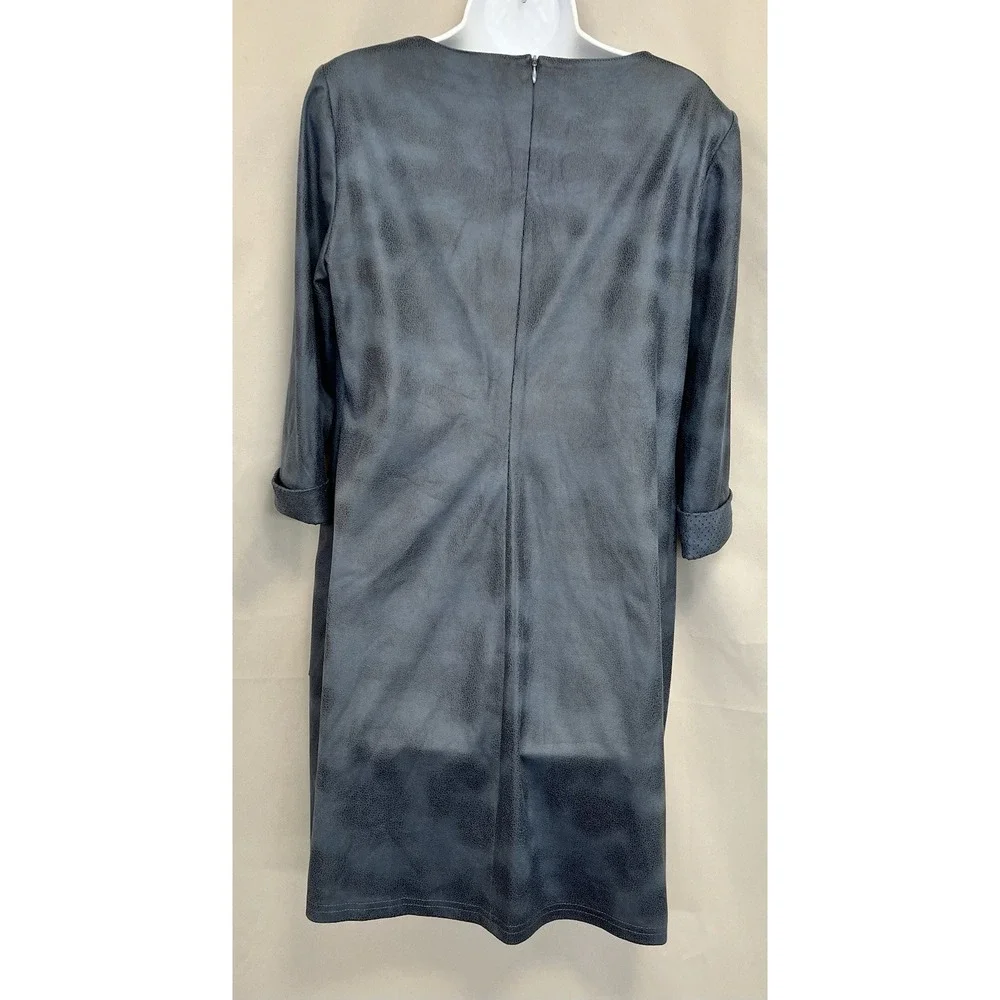 Joseph Ribkoff‎ Joseph Ribkoff Textured Bodycon Sheath Blue 3/4 Sleeves Sz 12